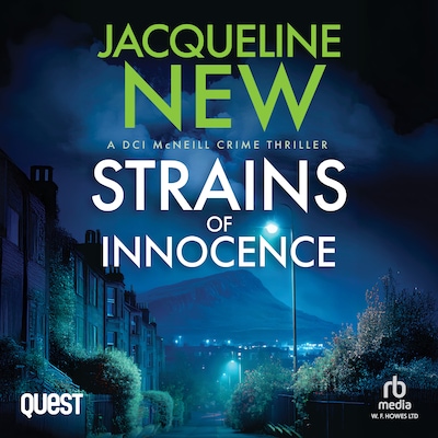 Strains of Innocence – omslag til lydbogen af Jacqueline New