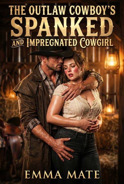 The Outlaw Cowboy’s Spanked And Impregnated Cowgirl: A Full-Length Steamy Historical Western Romance Novel – omslag til lydbogen af Emma Mate