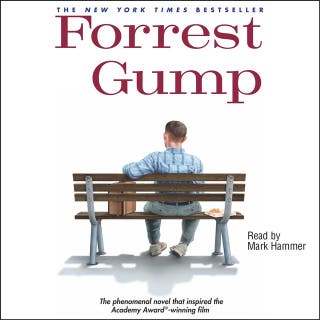 Forrest Gump – okładka audiobooka, autor Winston Groom