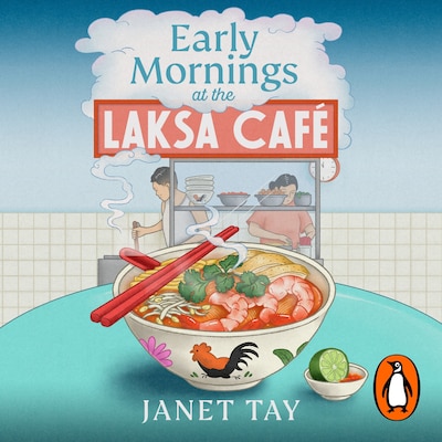 Early Mornings at the Laksa Cafe – omslag til lydbogen af Janet Tay