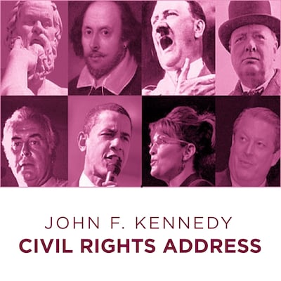 John F Kennedy Civil Rights Address – omslag til lydbogen af John F Kennedy