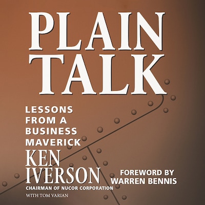 Plain Talk – omslag til lydbogen af Ken Iverson, Tom Varian