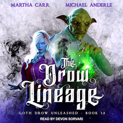 The Drow Lineage – omslag til lydbogen af Martha Carr, Michael Anderle