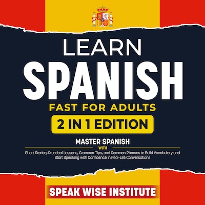 Learn Spanish Fast for Adults – omslag til lydbogen af Speak Wise Institute
