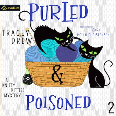 Purled and Poisoned – omslag til lydbogen af Tracey Drew