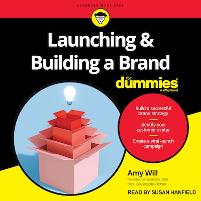 Launching & Building A Brand For Dummies – omslag til lydbogen af Amy Will