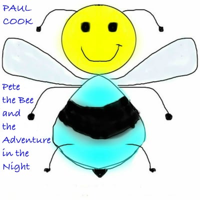 Pete the Bee and the Adventure in the Night – omslag til lydbogen af Paul Cook