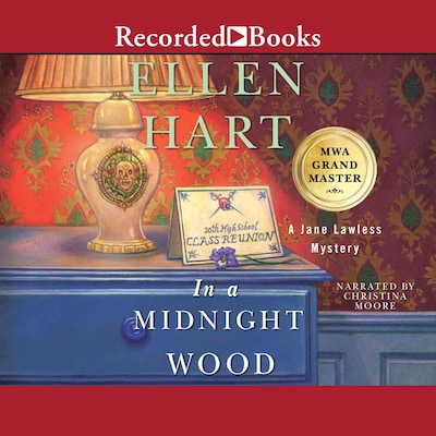 In a Midnight Wood – omslag til lydbogen af Ellen Hart