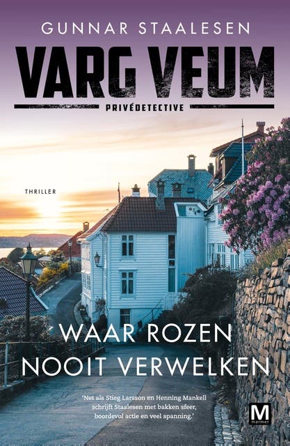 Waar rozen nooit verwelken – omslag van het luisterboek van Gunnar Staalesen