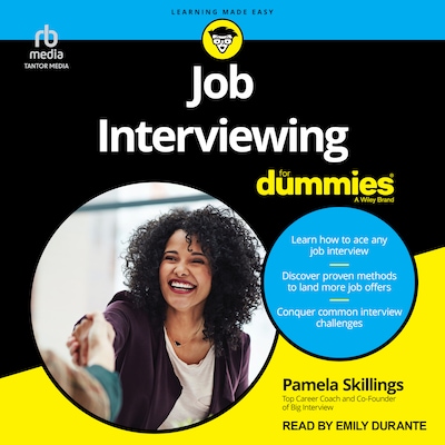 Job Interviewing For Dummies – omslag til lydbogen af Pamela Skillings