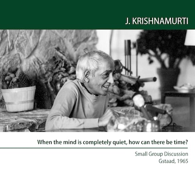 When the mind is completely quiet, how can there be time? – omslag til lydbogen af Jiddu Krishnamurti