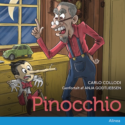 Pinocchio – omslag til lydbogen af Anja Godtliebsen