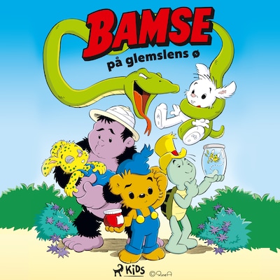 Bamse på glemslens ø – omslag til lydbogen af Jimmy Wallin
