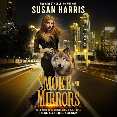 Smoke and Mirrors – omslag til lydbogen af Susan Harris