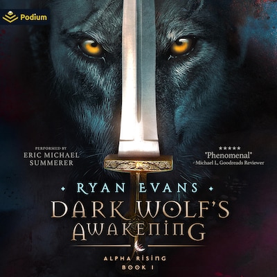 Dark Wolf's Awakening – omslag til lydbogen af Ryan Evans