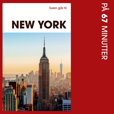 Turen går til New York på 67 minutter – omslag til lydbogen af Minna Skau