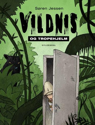 Vildnis og tropehjelm – omslag til lydbogen af Søren Jessen
