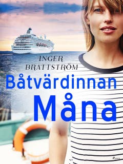 Båtvärdinnan Måna – omslag till ljudboken av Inger Brattström