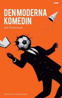 Den moderna komedin – omslag till ljudboken av Joel Westerlund