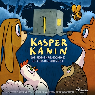 Kasper Kanin og Jeg-skal-komme-efter-dig-uhyret – omslag til lydbogen af Peter Gotthardt