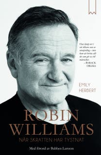 Robin Williams - När skratten har tystnat – omslag till ljudboken av Emily Herbert