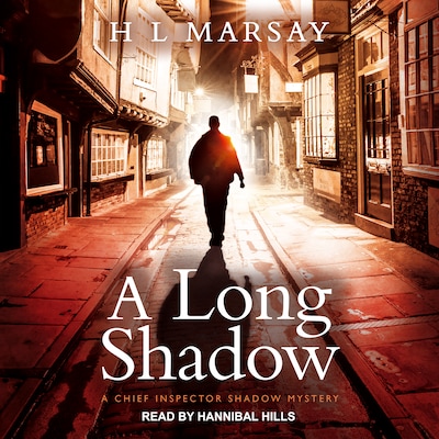 A Long Shadow – omslag til lydbogen af H L Marsay