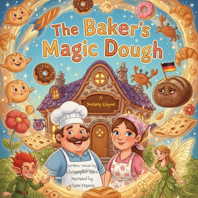The Baker's Magic Dough – omslag til lydbogen af AI Voice Christopher Allen
