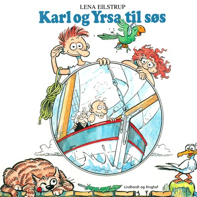 Karl og Yrsa til søs – omslag til lydbogen af Lena Eilstrup Rasmussen