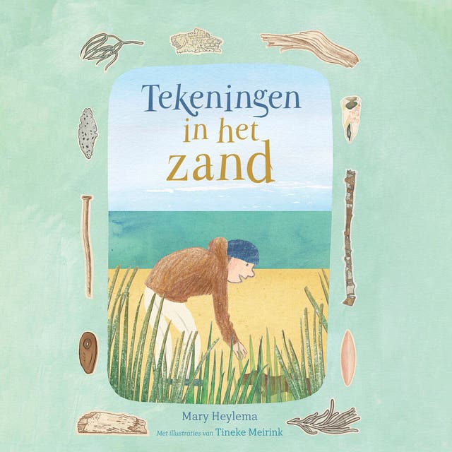 Tekeningen in het zand – omslag van het luisterboek van Mary Heylema