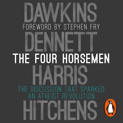 The Four Horsemen – omslag til lydbogen af Richard Dawkins, Sam Harris, Daniel C. Dennett