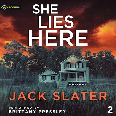 She Lies Here – omslag til lydbogen af Jack Slater