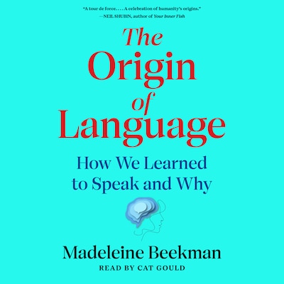 Origin of Language – omslag til lydbogen af Madeleine Beekman