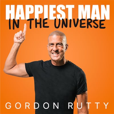 The Happiest Man In The Universe – omslag van het luisterboek van Gordon Rutty