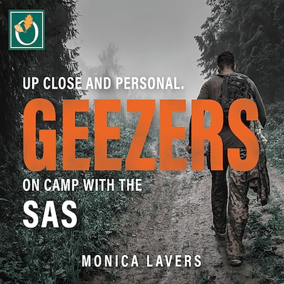 Geezers: Up Close and Personal – omslag van het luisterboek van Monica Lavers