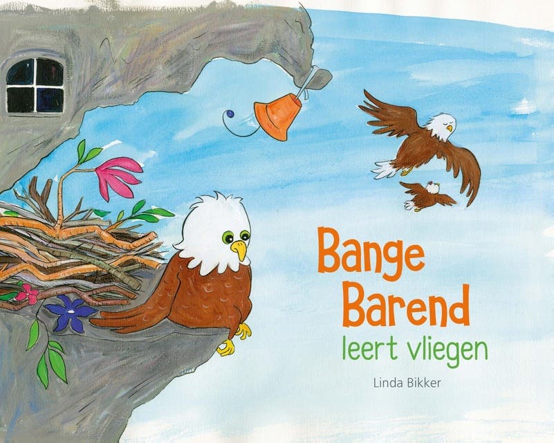 Bange Barend leert vliegen – omslag van het luisterboek van Linda Bikker
