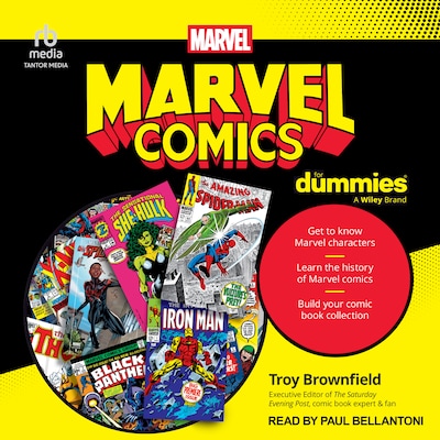 Marvel Comics For Dummies – omslag til lydbogen af Troy Brownfield