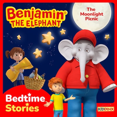 Benjamin the Elephant, Bedtime Stories for Kids, The Moonlight Picnic – omslag til lydbogen af Vincent Andreas