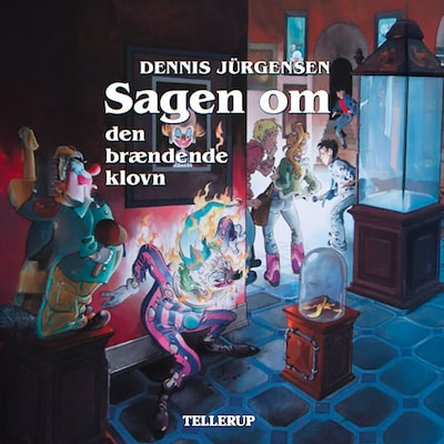 Spøgelseslinien #5: Sagen om den brændende klovn – omslag til lydbogen af Dennis Jürgensen