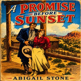 A Promise Before Sunset: A Western Romance – omslag till ljudboken av Abigail Stone