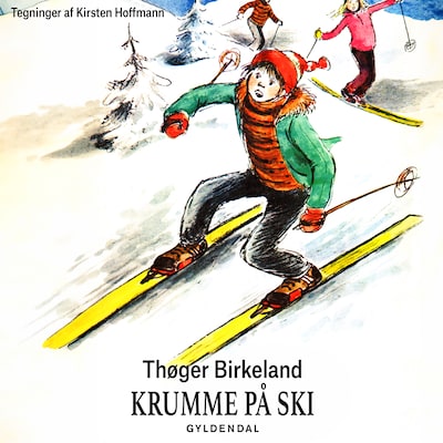Krumme på ski – omslag til lydbogen af Thøger Birkeland
