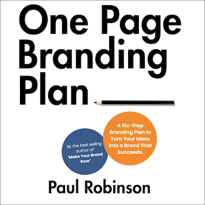 One Page Branding Plan – omslag til lydbogen af Paul Robinson