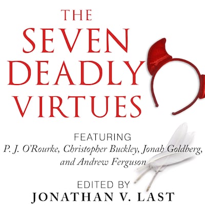 The Seven Deadly Virtues – omslag til lydbogen af Johnny V. Last