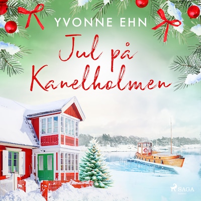 Jul på Kanelholmen – omslag till ljudboken av Yvonne Ehn