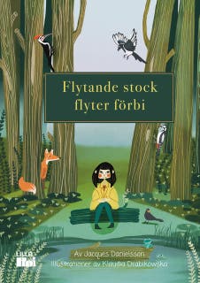 Flytande stock flyter förbi – omslag till ljudboken av Jacques Danielsson