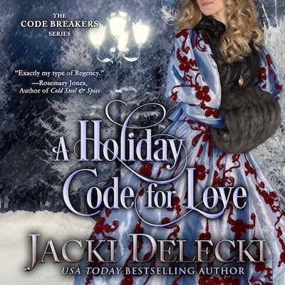 A Holiday Code for Love – omslag til lydbogen af Jacki Delecki
