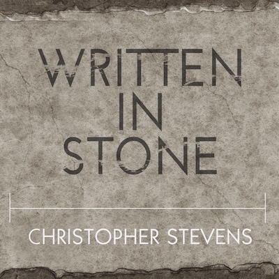 Written in Stone – omslag til lydbogen af Christopher Stevens