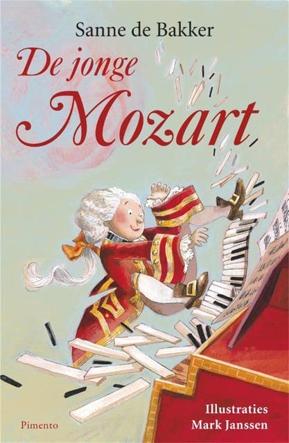 De jonge Mozart – omslag van het luisterboek van Sanne de Bakker