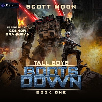 Boots Down – omslag til lydbogen af Scott Moon
