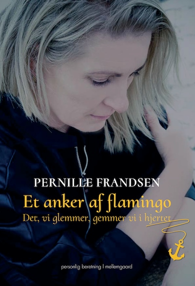 Et anker af flamingo – omslag til lydbogen af Pernille Frandsen