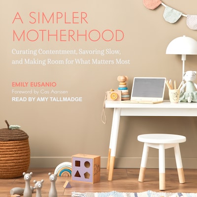 A Simpler Motherhood – omslag til lydbogen af Emily Eusanio
